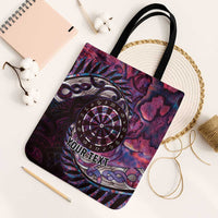 New Zealand Darts Personalised Tote Bag Aotearoa Silver Fern Pink Papua Shell Spirit LT9 Black Strap One Size Pink - Polynesian Pride