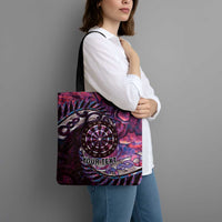 New Zealand Darts Personalised Tote Bag Aotearoa Silver Fern Pink Papua Shell Spirit LT9 - Polynesian Pride