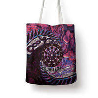 New Zealand Darts Personalised Tote Bag Aotearoa Silver Fern Pink Papua Shell Spirit LT9 - Polynesian Pride