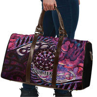 New Zealand Darts Personalised Travel Bag Aotearoa Silver Fern Pink Papua Shell Spirit LT9 - Polynesian Pride