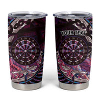 New Zealand Darts Personalised Tumbler Cup Aotearoa Silver Fern Pink Papua Shell Spirit LT9 Pink - Polynesian Pride