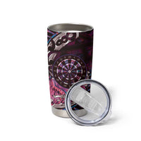 New Zealand Darts Personalised Tumbler Cup Aotearoa Silver Fern Pink Papua Shell Spirit LT9 - Polynesian Pride