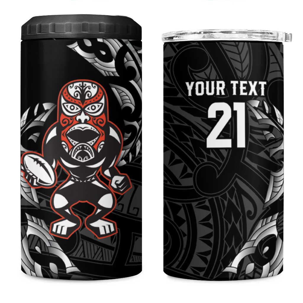 New Zealand Indigenous-Maori Rugby Custom 4 in 1 Can Cooler Tumbler