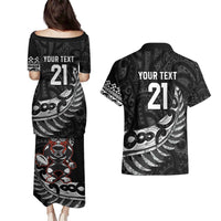 New Zealand Indigenous-Maori Rugby Custom Couples Matching Puletasi and Hawaiian Shirt