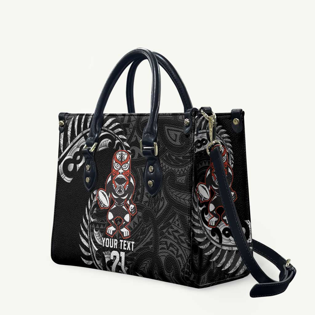 New Zealand Indigenous-Maori Rugby Custom Leather Bag - Polynesian Pride