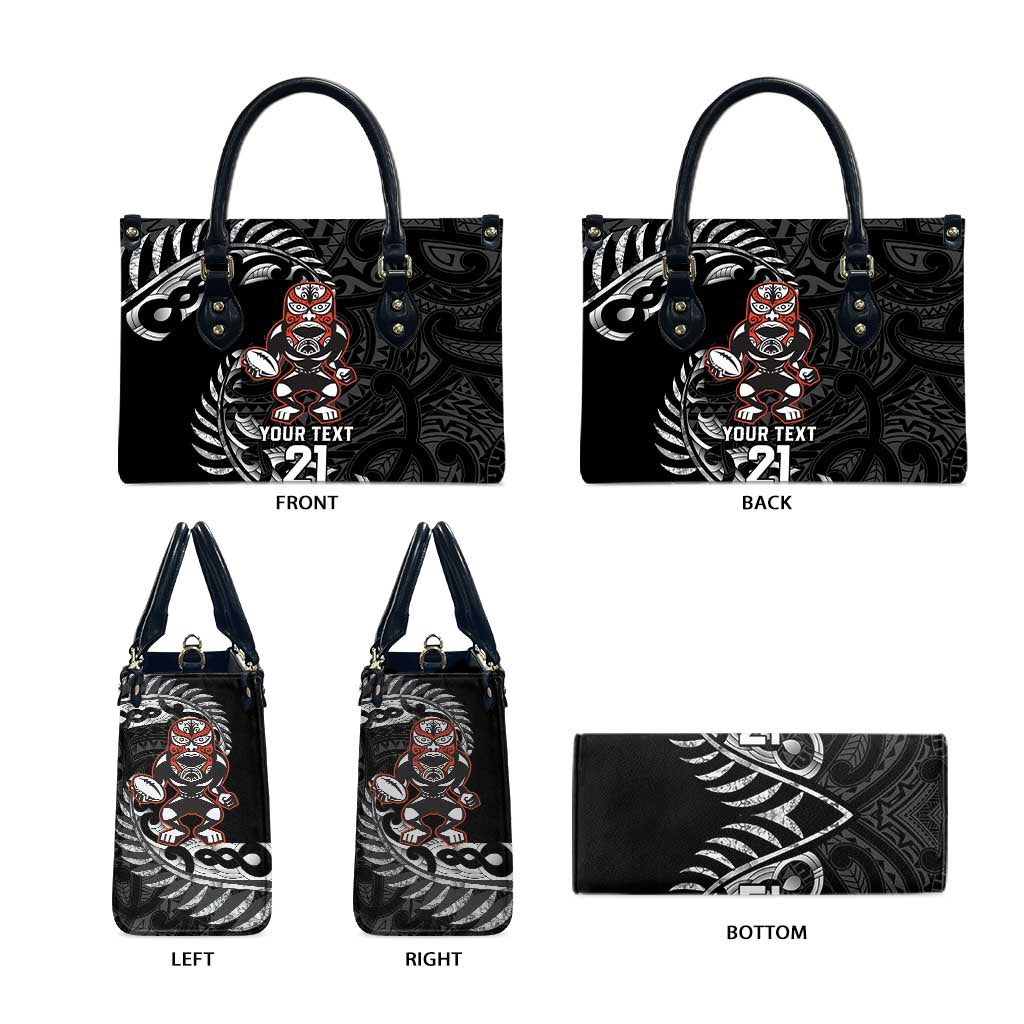 New Zealand Indigenous-Maori Rugby Custom Leather Bag - Polynesian Pride