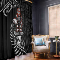 New Zealand Indigenous-Maori Rugby Custom Window Curtain LT9 - Polynesian Pride