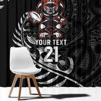 New Zealand Indigenous-Maori Rugby Custom Window Curtain LT9 - Polynesian Pride