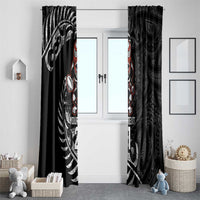 New Zealand Indigenous-Maori Rugby Custom Window Curtain LT9 - Polynesian Pride