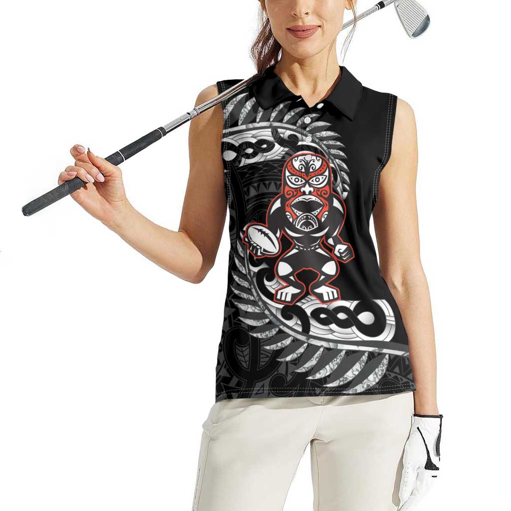 New Zealand Indigenous-Maori Rugby Custom Women Sleeveless Polo Shirt LT9 - Polynesian Pride