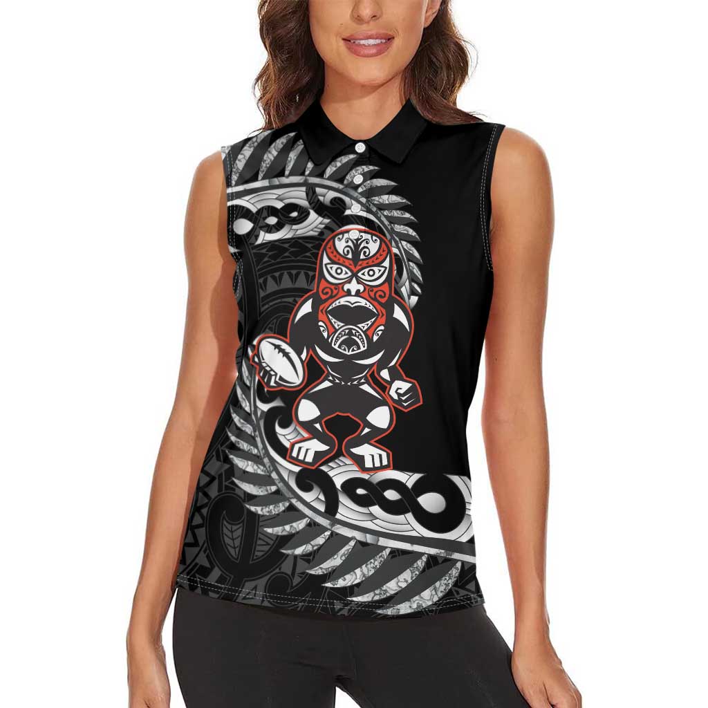 New Zealand Indigenous-Maori Rugby Custom Women Sleeveless Polo Shirt LT9 - Polynesian Pride
