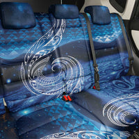 New Zealand Matariki Back Car Seat Cover Taniko Aramoana With Koru Galaxy Sky Night
