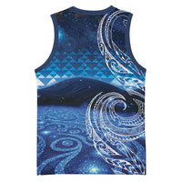 New Zealand Matariki Basketball Jersey Taniko Aramoana With Koru Galaxy Sky Night LT9 - Polynesian Pride