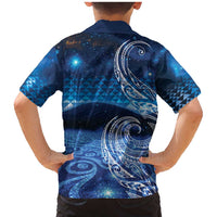 New Zealand Matariki Family Matching Mermaid Dress and Hawaiian Shirt Taniko Aramoana With Koru Galaxy Sky Night LT9 - Polynesian Pride