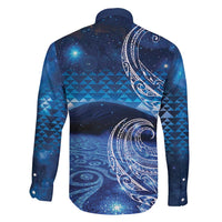 New Zealand Matariki Family Matching Off Shoulder Maxi Dress and Hawaiian Shirt Taniko Aramoana With Koru Galaxy Sky Night LT9 - Polynesian Pride