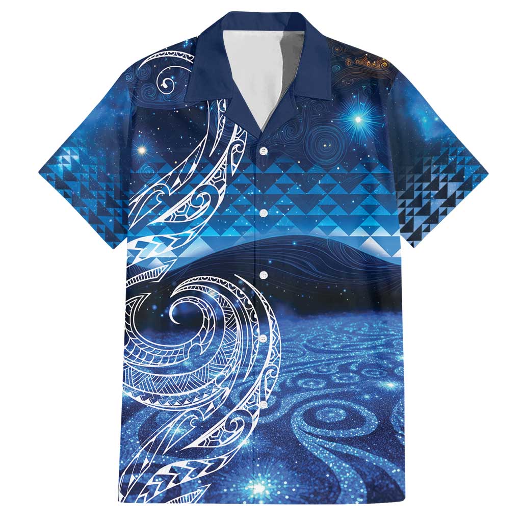 New Zealand Matariki Hawaiian Shirt Taniko Aramoana With Koru Galaxy Sky Night LT9 Galaxy - Polynesian Pride