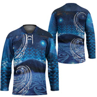 New Zealand Matariki Hockey Jersey Taniko Aramoana With Koru Galaxy Sky Night LT9 - Polynesian Pride