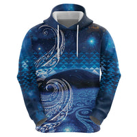 New Zealand Matariki Hoodie Taniko Aramoana With Koru Galaxy Sky Night