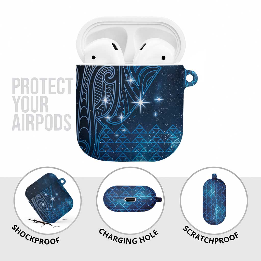 New Zealand Matariki AirPods Case Taniko Aramoana With Maori Galaxy Sky Night LT9 - Polynesian Pride
