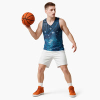 New Zealand Matariki Basketball Jersey Taniko Aramoana With Maori Galaxy Sky Night LT9 - Polynesian Pride