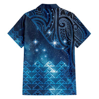 New Zealand Matariki Family Matching Off Shoulder Maxi Dress and Hawaiian Shirt Taniko Aramoana With Maori Galaxy Sky Night LT9 - Polynesian Pride