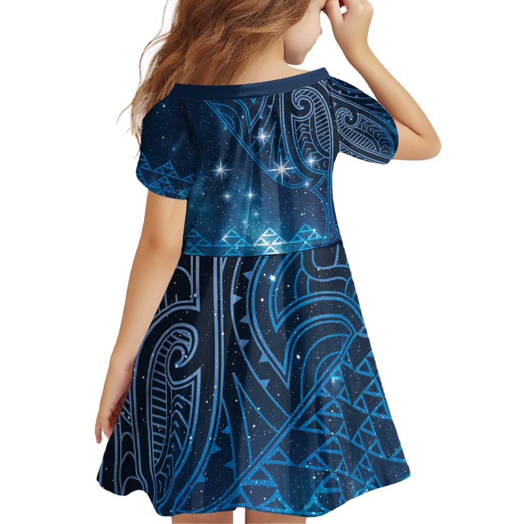 New Zealand Matariki Family Matching Puletasi and Hawaiian Shirt Taniko Aramoana With Maori Galaxy Sky Night LT9 - Polynesian Pride