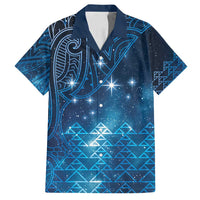 New Zealand Matariki Family Matching Puletasi and Hawaiian Shirt Taniko Aramoana With Maori Galaxy Sky Night LT9 Dad's Shirt - Short Sleeve Galaxy - Polynesian Pride