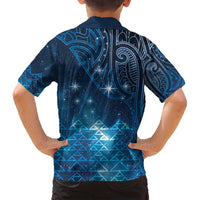 New Zealand Matariki Family Matching Summer Maxi Dress and Hawaiian Shirt Taniko Aramoana With Maori Galaxy Sky Night LT9 - Polynesian Pride