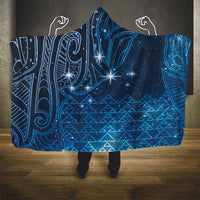 New Zealand Matariki Hooded Blanket Taniko Aramoana With Maori Galaxy Sky Night LT9 - Polynesian Pride