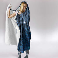 New Zealand Matariki Hooded Blanket Taniko Aramoana With Maori Galaxy Sky Night LT9 - Polynesian Pride