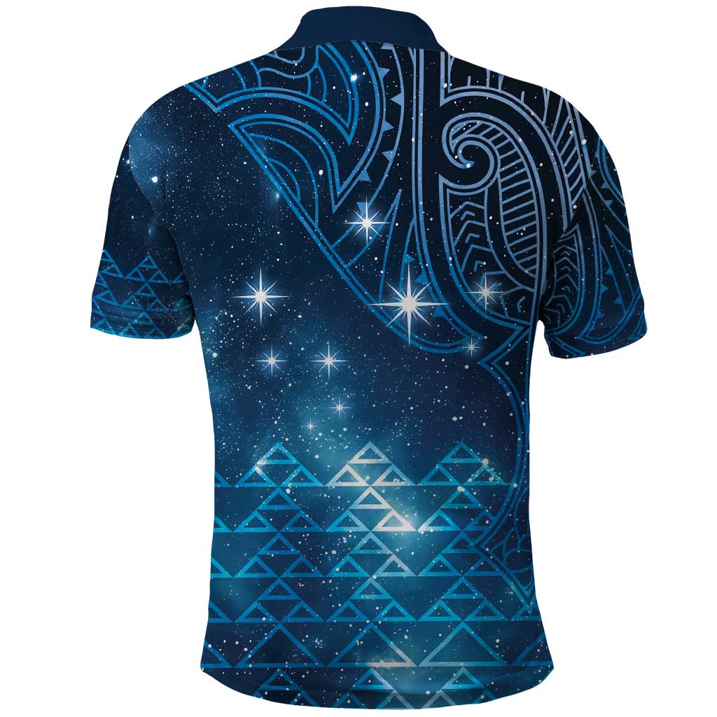 New Zealand Matariki Polo Shirt Taniko Aramoana With Maori Galaxy Sky Night LT9 - Polynesian Pride