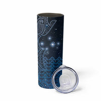 New Zealand Matariki Skinny Tumbler Taniko Aramoana With Maori Galaxy Sky Night LT9 - Polynesian Pride