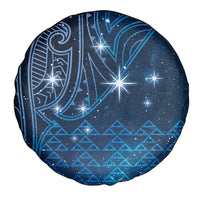New Zealand Matariki Spare Tire Cover Taniko Aramoana With Maori Galaxy Sky Night LT9 - Polynesian Pride
