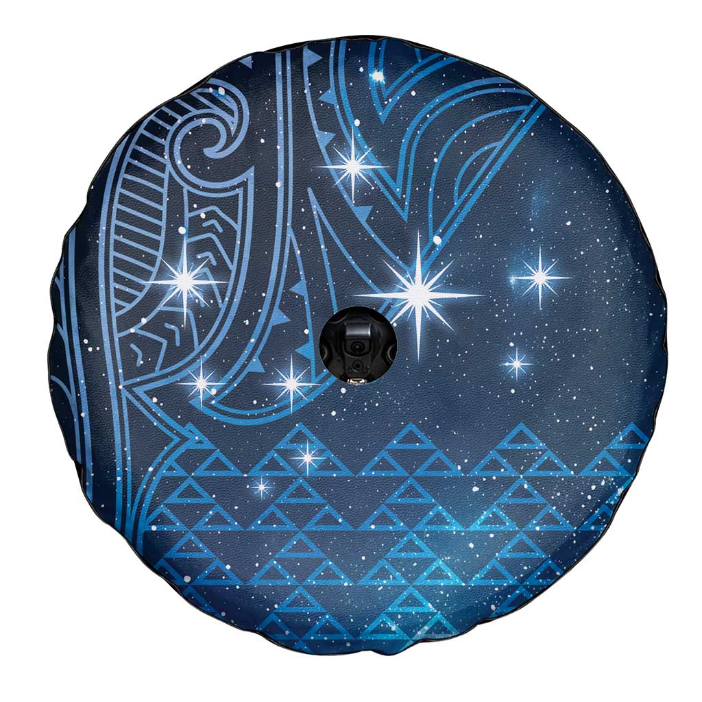 New Zealand Matariki Spare Tire Cover Taniko Aramoana With Maori Galaxy Sky Night LT9 - Polynesian Pride