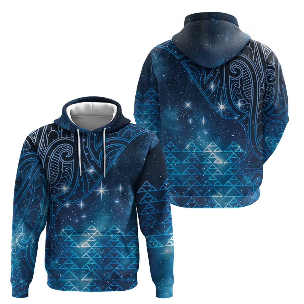 New Zealand Matariki Zip Hoodie Taniko Aramoana With Maori Galaxy Sky Night LT9 - Polynesian Pride