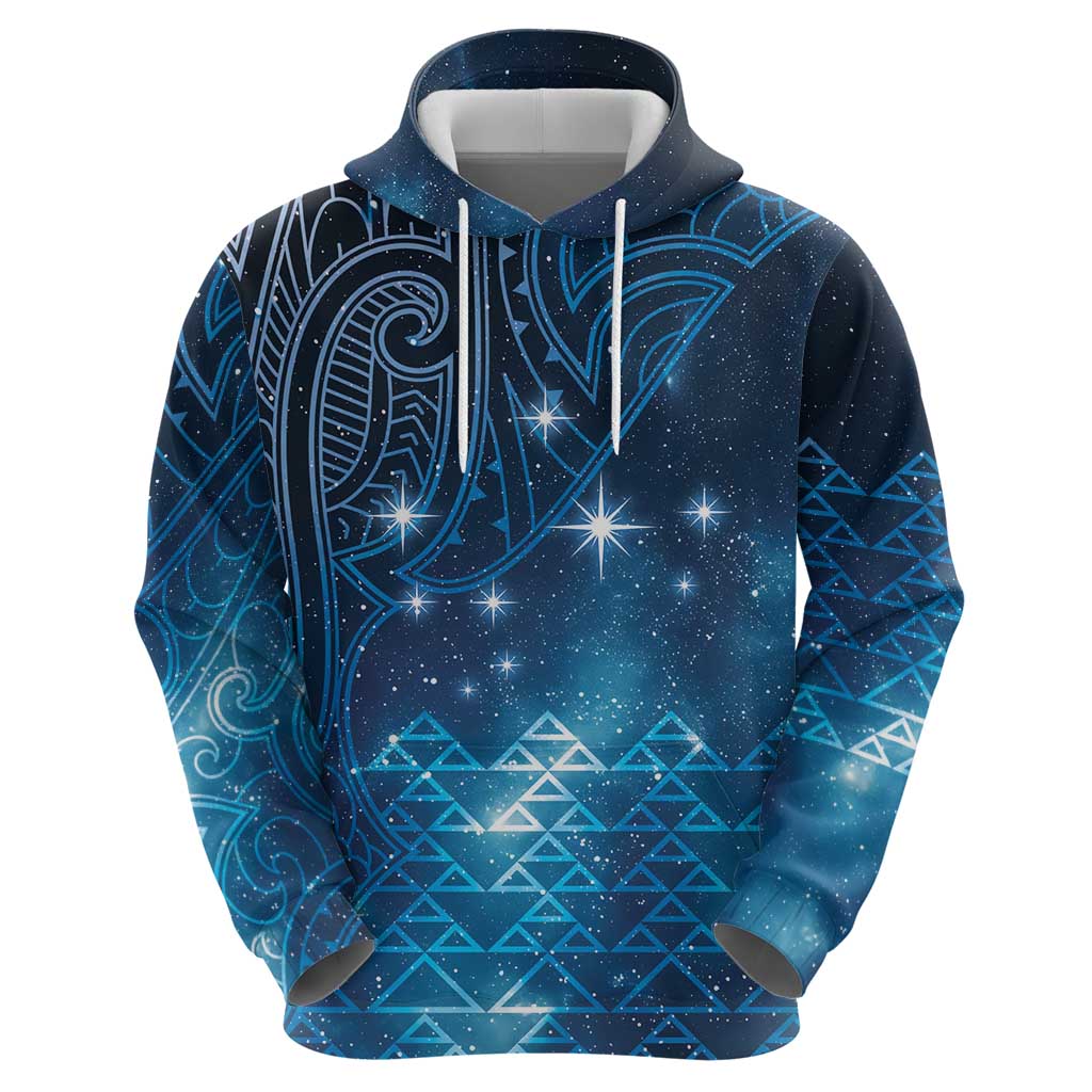 New Zealand Matariki Zip Hoodie Taniko Aramoana With Maori Galaxy Sky Night LT9 - Polynesian Pride