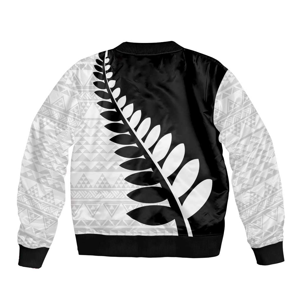 New Zealand Silver Fern Niho Taniwha Bomber Jacket LT9 - Polynesian Pride