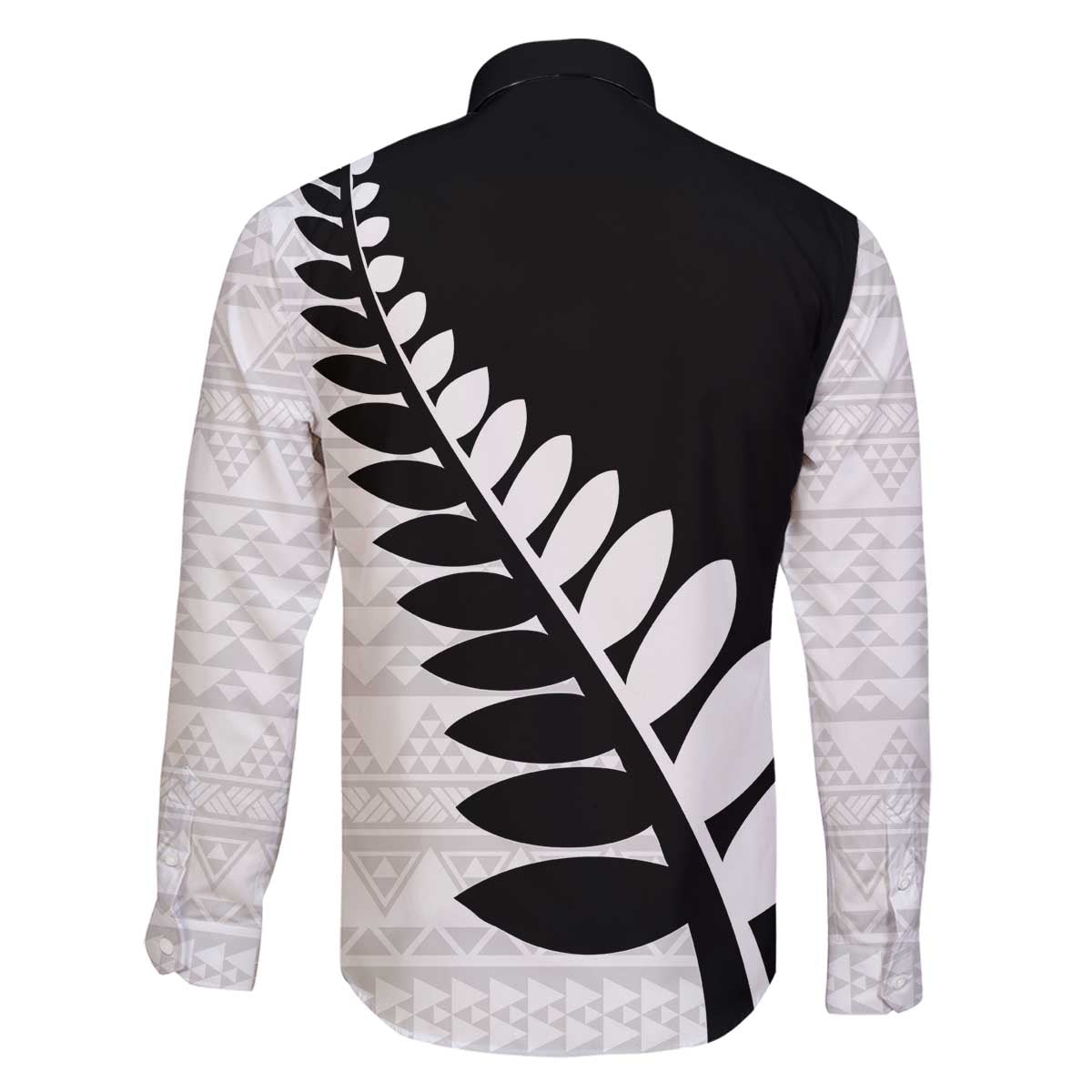 New Zealand Silver Fern Niho Taniwha Family Matching Off The Shoulder Long Sleeve Dress and Hawaiian Shirt LT9 - Polynesian Pride