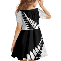 New Zealand Silver Fern Niho Taniwha Family Matching Summer Maxi Dress and Hawaiian Shirt LT9 - Polynesian Pride