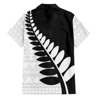 New Zealand Silver Fern Niho Taniwha Family Matching Summer Maxi Dress and Hawaiian Shirt LT9 - Polynesian Pride
