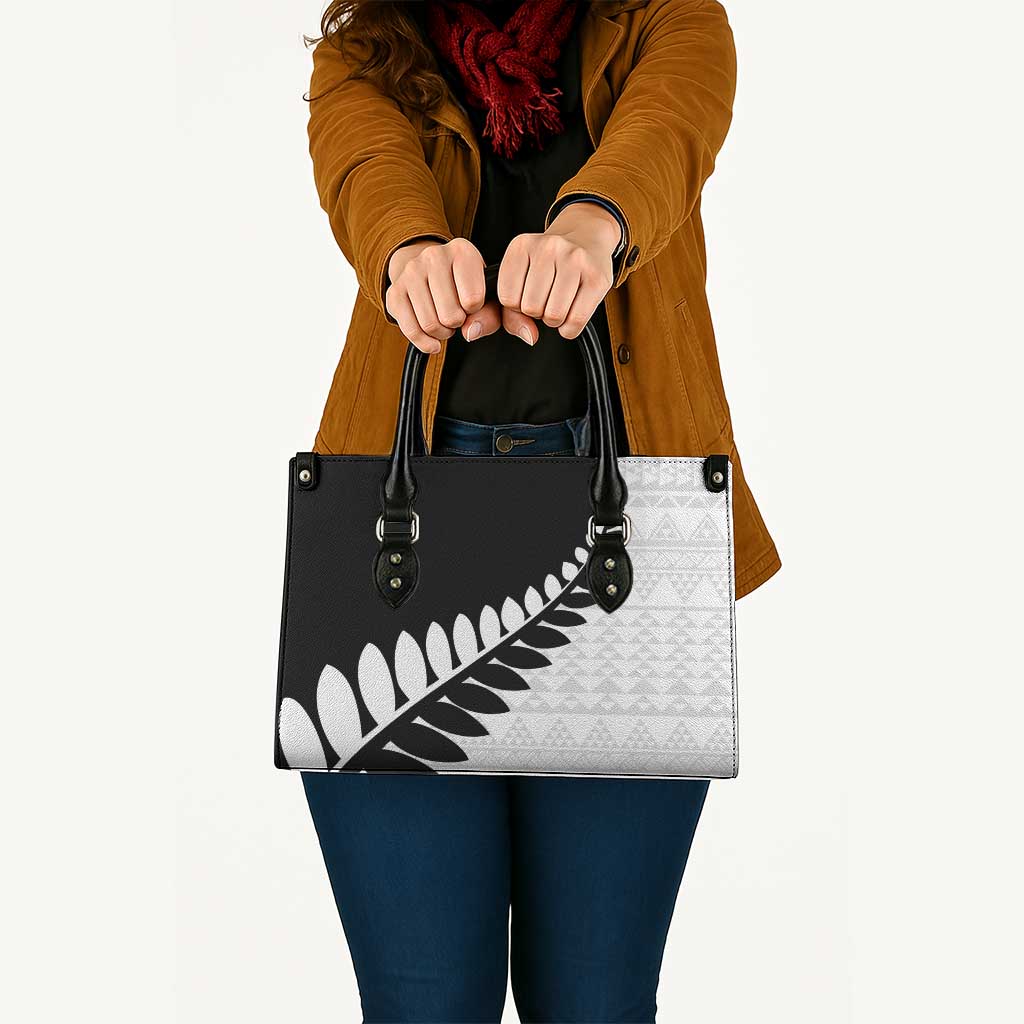 New Zealand Silver Fern Niho Taniwha Leather Bag LT9 - Polynesian Pride