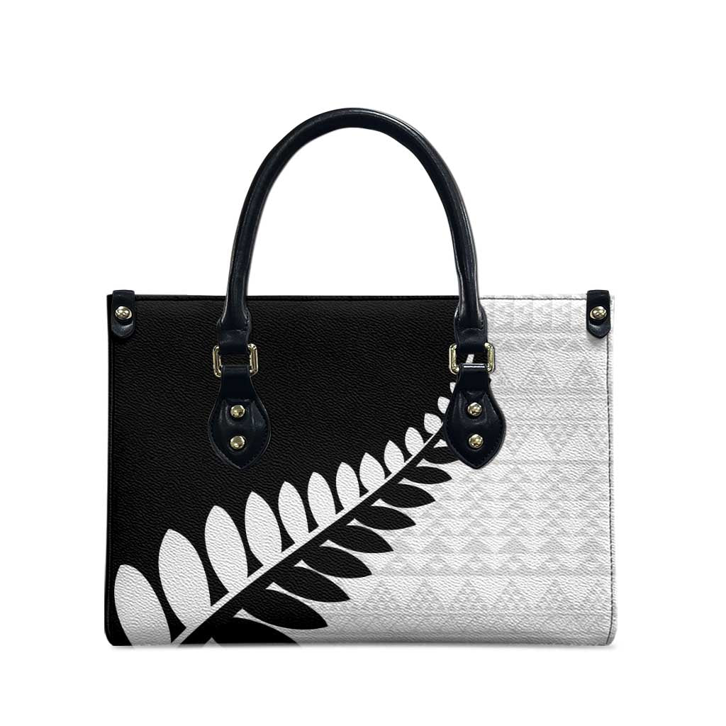 New Zealand Silver Fern Niho Taniwha Leather Bag LT9 - Polynesian Pride