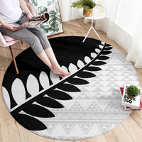 New Zealand Silver Fern Niho Taniwha Round Carpet LT9 - Polynesian Pride