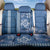 Blue Hibiscus Turle Back Car Seat Cover Hawaiian Style Tribal Tapa Pattern