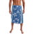 Blue Hibiscus Turle Lavalava Hawaiian Style Tribal Tapa Pattern