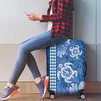 Blue Hibiscus Turle Luggage Cover Hawaiian Style Tribal Tapa Pattern LT9 - Polynesian Pride