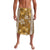 Gold Hibiscus Turle Lavalava Hawaiian Style Tribal Tapa Pattern