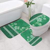 Green Hibiscus Turle Bathroom Set Hawaiian Style Tribal Tapa Pattern LT9 - Polynesian Pride