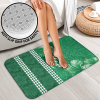 Green Hibiscus Turle Bathroom Set Hawaiian Style Tribal Tapa Pattern LT9 - Polynesian Pride