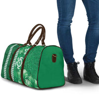 Green Hibiscus Turle Travel Bag Hawaiian Style Tribal Tapa Pattern - Polynesian Pride